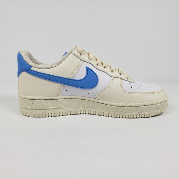 Nike Air Force 1 '07 NN AF1 Womens Size 9.5 Pale Ivory University Blue Shoes - Picture 4 of 11